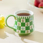 Green Botanical Check Mug