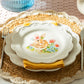 Flower Bunny Scallop Dessert/Dinner Plate
