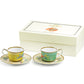 Summer Savanna Leopard Fine Porcelain 3oz Demitasse Cup and Saucer Set of 2 with Gift Box