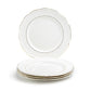 Rococo White Gold Fine Porcelain Dessert/Dinner Plate