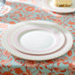 Pink Stripe with Gold Dots Fine Porcelain Dessert/Dinner Plate