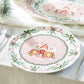 Christmas House Pink Dessert/Dinner Plate