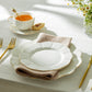 White Gold Lace Fine Porcelain Tea Set
