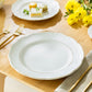 Rococo White Gold Fine Porcelain Dessert/Dinner Plate