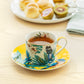 Tropical Bird Fine Porcelain Cup and Saucer