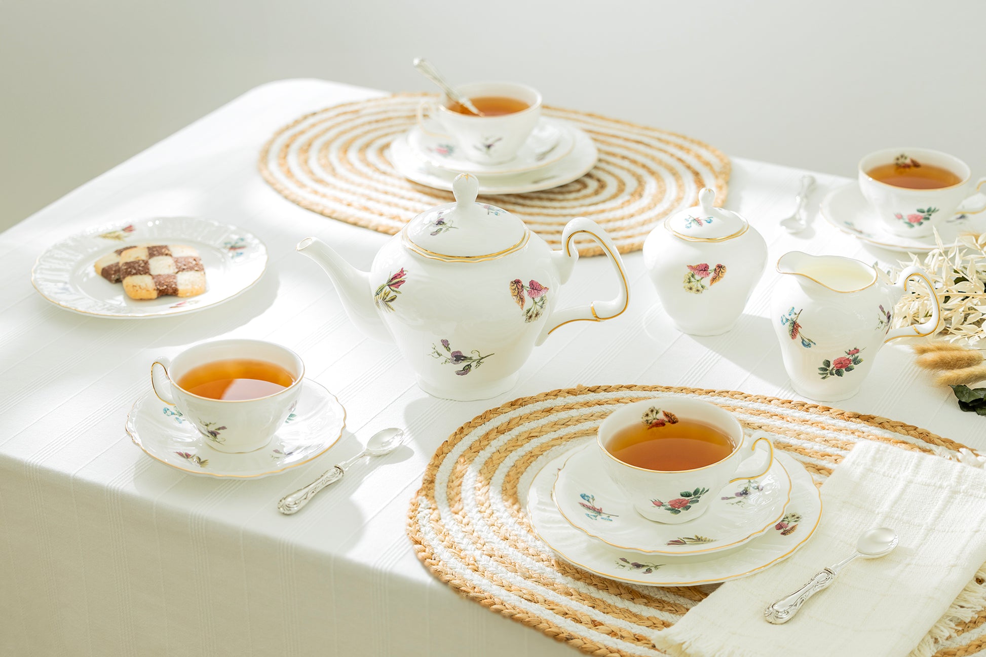 Anna Garden Bone China 11-Piece Tea Set