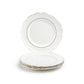 Rococo White Gold Fine Porcelain Dessert/Dinner Plate