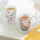 Peony Bloom Purple Bone China Mug