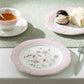 Pink Corn Flowers with Pink Rim Fine Porcelain Dessert/Dinner Plate