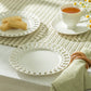 White Heirloom Fine Porcelain Dessert/Dinner Plate
