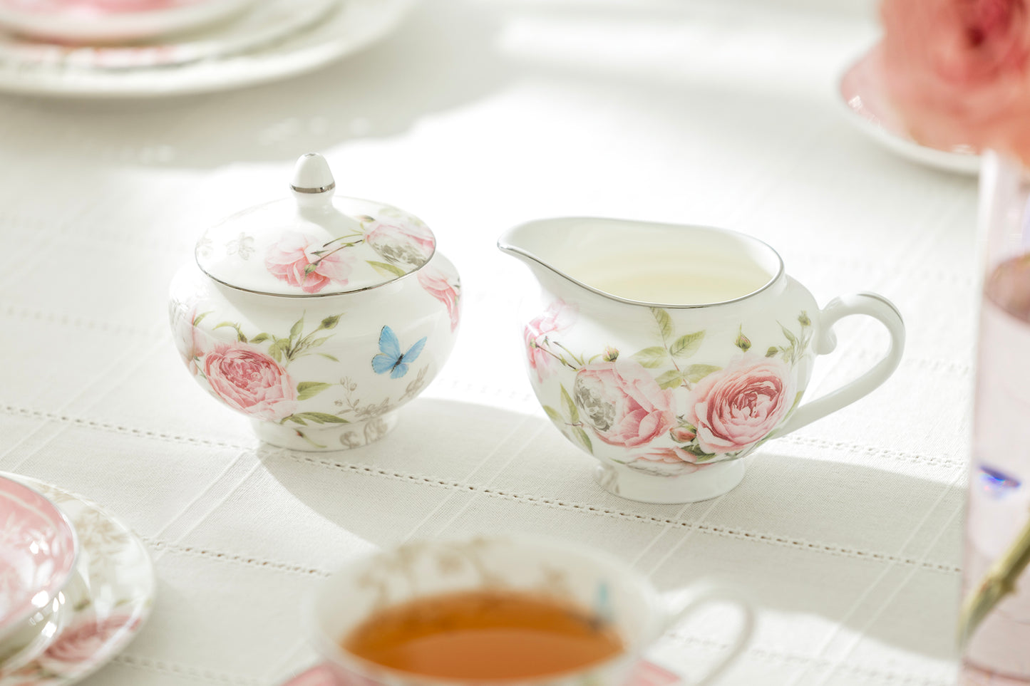 Beau Rose Bone China Tea Set