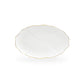 12" Ginkgo Gold Luxe Fine Porcelain Oval Serving Platter - Medium