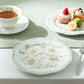 Yellow Corn Flowers with Mint Rim Fine Porcelain Dessert/Dinner Plate