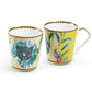 Summer Savanna Leopard Blue Fine Porcelain Mug