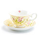 Gracie Bone China Rose Bud with Hummingbird Bone China Tea Cup and Saucer