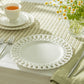 White Heirloom Fine Porcelain Dessert/Dinner Plate