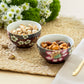 Peacock Lotus Garden Plum Blossom Fine Porcelain Tidbit Bowls Set of 2