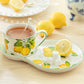 Lemon Garden Fine Porcelain Tea Snack Set