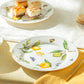 8" Lemon Butterfly Fine Porcelain Dessert Plate