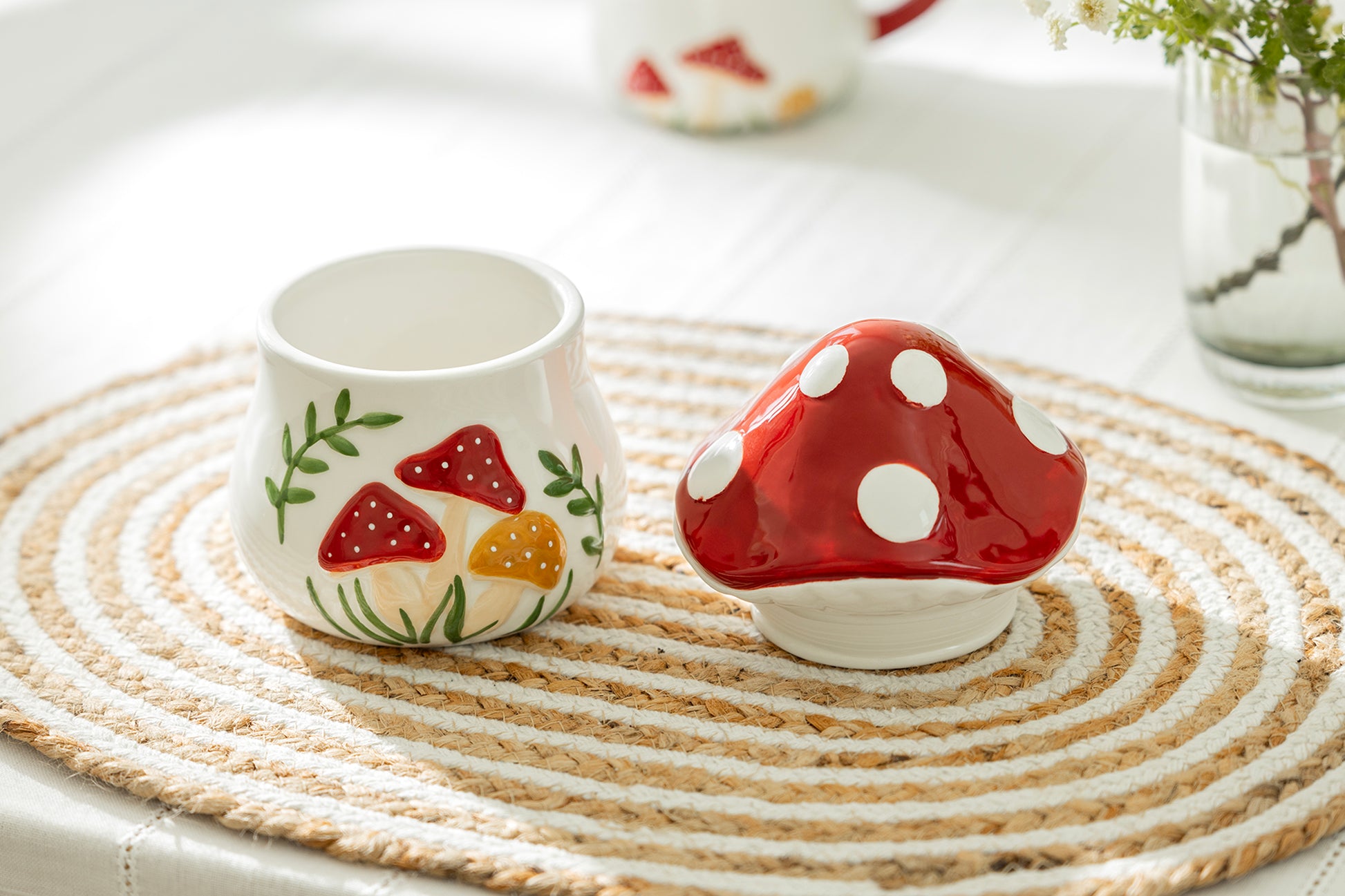 Fairytale Red Mushroom Canister