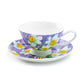 Daffodil Purple Bone China Tea Cup and Saucer
