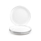 Silver Rim Blanc Bone China Dessert/Dinner Plate
