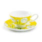 Tulip Yellow Bone China Tea Cup and Saucer