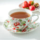 Gracie China Strawberry Cup and Saucer