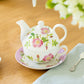 Pink Iceberg Fine Porcelain Tea For One Set