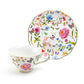 Butterfly Garden Fine Porcelain Tea Cup and Saucer