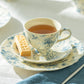 8.25" Blue Rose Toile Fine Porcelain Dessert Plate