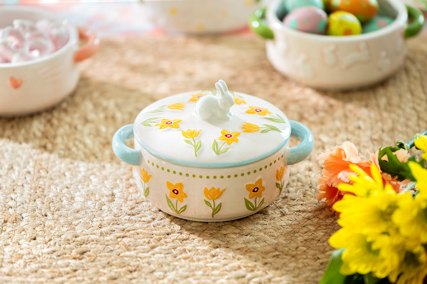 Spring Daffodil Bunny Mini Candy Jar