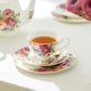 Sandra's Rose with Butterflies Bone China 11-Piece Tea Set