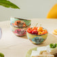 Summer Savanna Leopard Fine Porcelain Tidbit Bowls Set of 3 with Gift Box