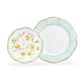 Yellow Corn Flowers with Mint Rim Fine Porcelain Dessert/Dinner Plate
