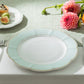 Yellow Corn Flowers with Mint Rim Fine Porcelain Dessert/Dinner Plate
