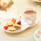 Pink Botanical Bird Fine Porcelain Tea Snack Set