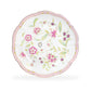 Pink Corn Flowers with Pink Rim Fine Porcelain Dessert/Dinner Plate