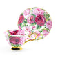 Stechcol Gracie Bone China Rose Bloom Gold Bone China Tea Cup and Saucer set
