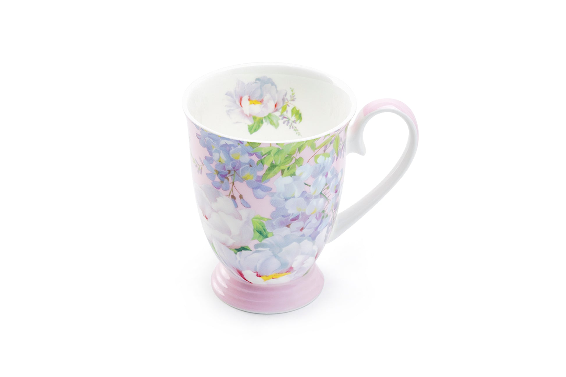Stechcol Gracie Bone China Peony Bloom Pink Bone China Footed Mug