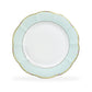Yellow Corn Flowers with Mint Rim Fine Porcelain Dessert/Dinner Plate