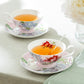 Red Peony Pink Bone China Cup and Saucer