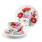 Stechcol Gracie Bone China Red Poppy Bone China Tea Cup and Saucer set