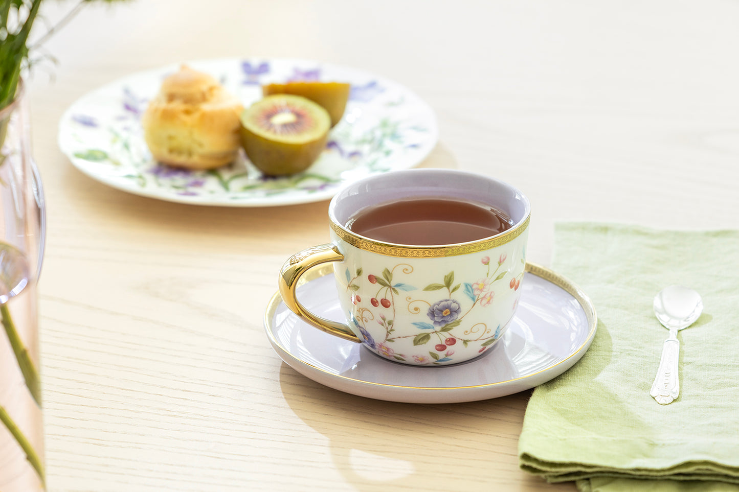 Lavender Blossom Fine Porcelain Cup and Saucer