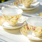 rosebud with flying hummingbird tea cup