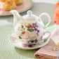 Liz's Rose Garden Fine Porcelain Tea For One Set