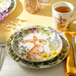 8.5" Spring Garden Bunny Salad/Dessert Plate