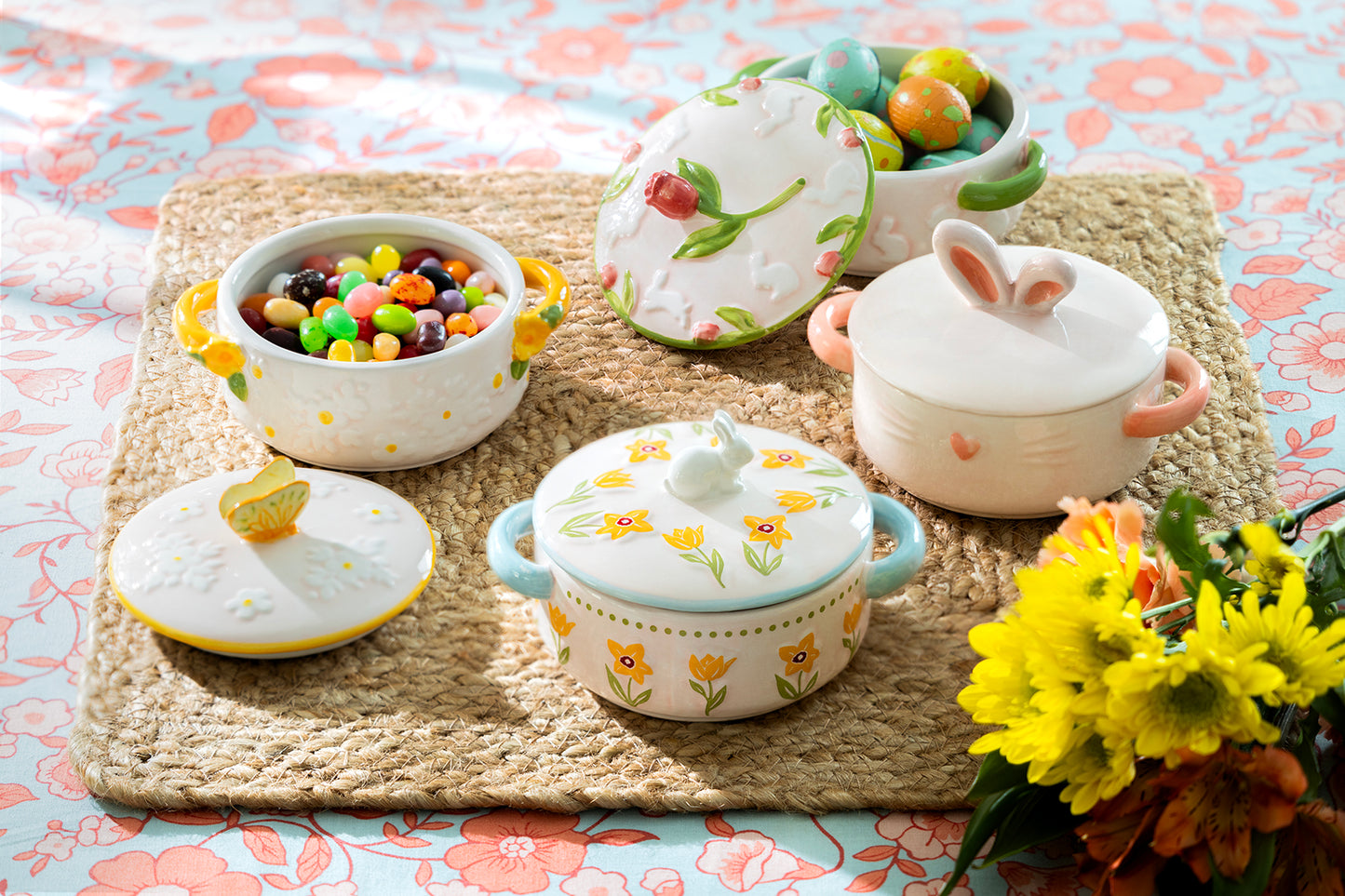 Spring Daffodil Bunny Mini Candy Jar