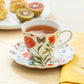 Butterfly Poppy Fine Porcelain Tea Cup and Saucer
