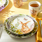 8.5" Spring Garden Bunny Salad/Dessert Plate